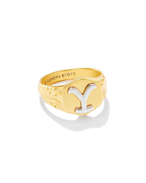 Yellow Rose by Kendra Scott x Yellowstone™ Beth Band Ring in Vintage Gold