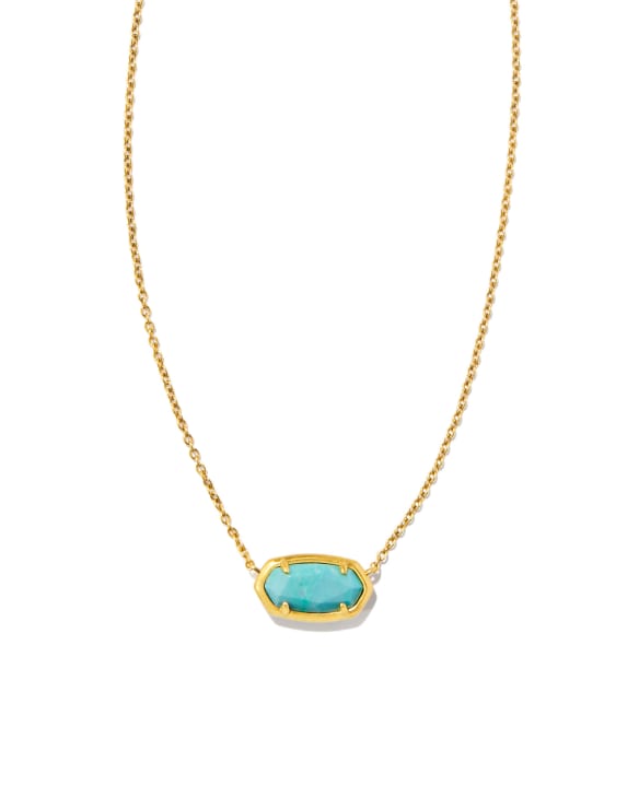 Yellow Rose by Kendra Scott x Yellowstone™ Vintage Gold Elisa Yellowstone Short Pendant Necklace in Variegated Turquoise Magnesite