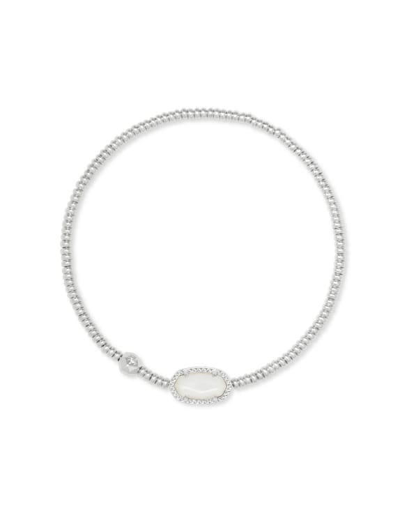 Grayson Silver Stretch Bracelet in Ivory Mother-of-Pearl