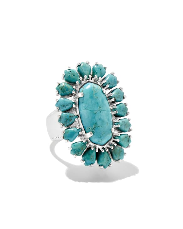Wrangler® x Yellow Rose by Kendra Scott Laurel Statement Ring in Variegated Turquoise Magnesite