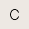 14k Yellow Gold Letter C Charm in White Diamond