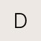 14k Yellow Gold Letter D Charm in White Diamond