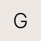 14k Yellow Gold Letter G Charm in White Diamond