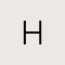 14k Yellow Gold Letter H Charm in White Diamond