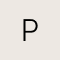 14k Yellow Gold Letter P Charm in White Diamond