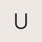 14k Yellow Gold Letter U Charm in White Diamond
