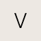 14k Yellow Gold Letter V Charm in White Diamond
