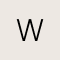 14k Yellow Gold Letter W Charm in White Diamond