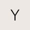 14k Yellow Gold Letter Y Charm in White Diamond